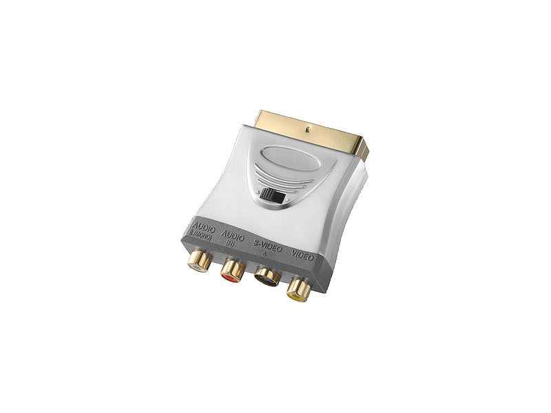 ; SCART-Konverter, Video-SCART-Adapter auf CinchUmschaltbare SCART-KonverterSCART-KupplungenCinch-SCART-SteckerCinchstecker auf SCART-SteckerScartsteckerKabel Chinch Adapterkabel Anschlusskabel Skart anschließen 
