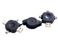 Fibrionic Network Solutions USB2.0 8in1 Adapter mit 0,8m Kabeltrommel