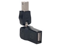 Fibrionic Network Solutions USB 3D-Adapter (Winkelstecker) B-Stecker/ A-Buchse
