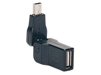 Fibrionic Network Solutions USB 3D-Adapter (Winkelstecker) B-Stecker/ A-Buchse