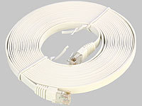 Fibrionic Network Solutions Netzwerk-Kabel Cat5e flach, weiß, 5m; Cat5-Netzwerk-Kabel 