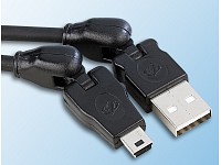 Fibrionic Network Solutions USB 3D Spiral-Kabel 2m  Typ A Stecker auf Mini 5-Pin Steck.