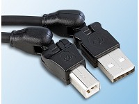 Fibrionic Network Solutions USB 3D Spiral-Kabel 2m  Typ A Stecker auf Typ B Stecker
